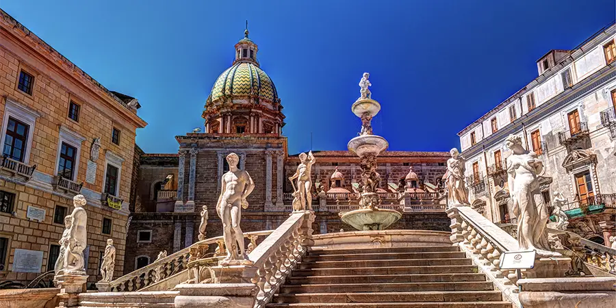 Piazza Pretoria, Palermo, Sicily, Italy 